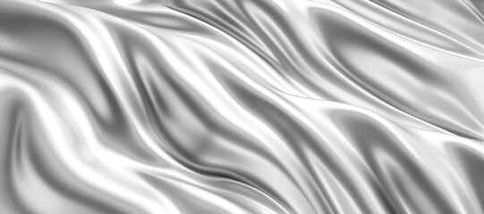 Obraz premium glowing silver white wave background, chrome 21