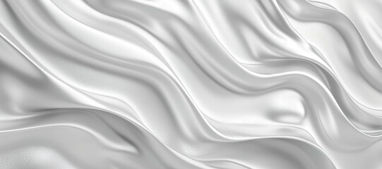Obraz premium glowing silver white wave background, chrome 17