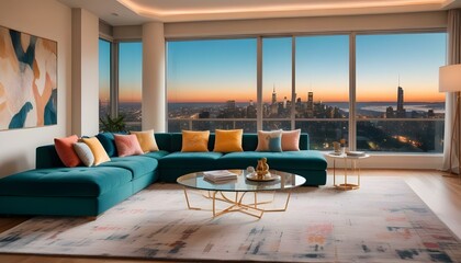 Fototapeta premium Photo interior modern design room 3d illustration