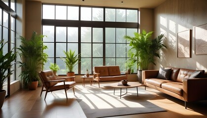 Photo interior modern design room 3d illustration