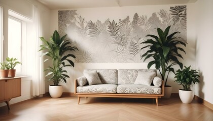 Photo interior modern design room 3d illustration