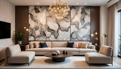 Photo interior modern design room 3d illustration