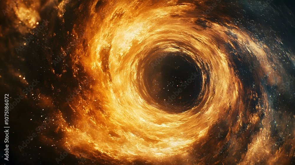 Aufkleber a cosmic vortex of swirling colors and digital particles in an abstract space, creating a surreal se