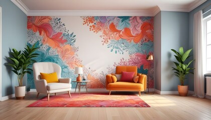 Photo interior modern design room 3d illustration