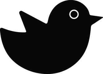 Bird silhouette vector art illustration. Best for logo, web icon, app icon and t-shirt design.