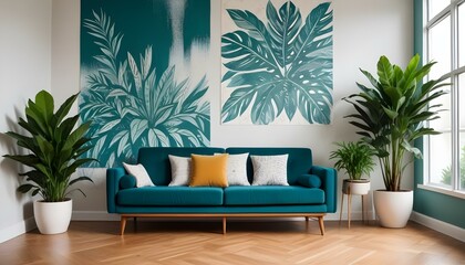 Photo interior modern design room 3d illustration