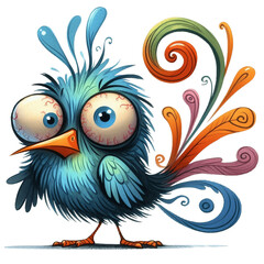 Naklejka premium funny bird illustration