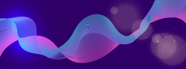 Colorful Abstract Wave Background Modern Tech