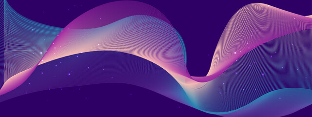 Abstract Colorful Wave on a Vibrant Background