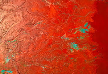 Aerial view of Liaoyang tailings pond, Liaoning Province