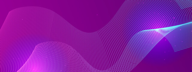 Vibrant Abstract Waves of Light on Background