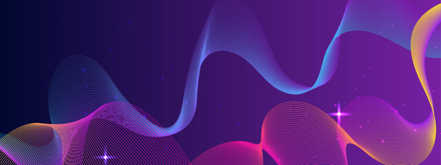 Fototapeta premium Abstract Colorful Wave on a Vibrant Background