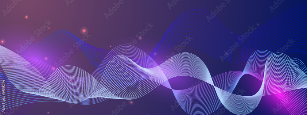 Aufkleber abstract colorful wave pattern on dark background