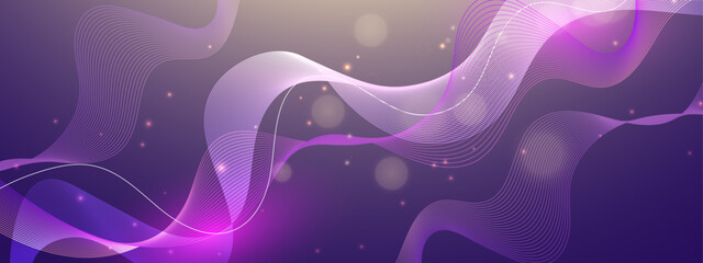 Vibrant Abstract Wave with Glowing on Background