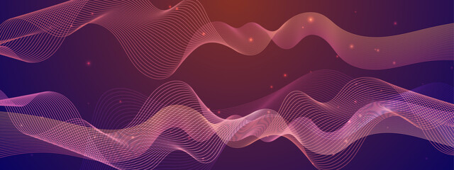 Colorful Abstract Wave Background Modern Tech