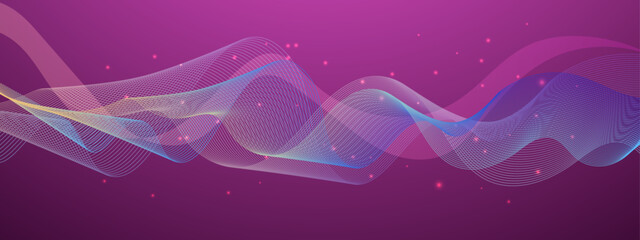 Colorful Abstract Wave Background Modern Tech