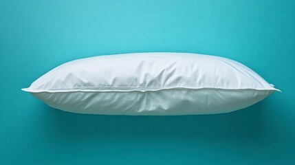 A fluffy white pillow with a smooth white surface