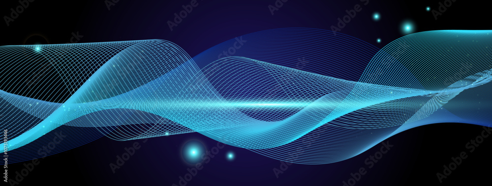 Poster abstract colorful wave design background. perfect for creative projects and digital themes