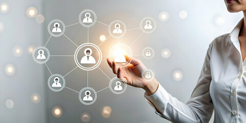 Plain Minimalist Community Symbols Background Concept Clean Lines Ample Copy Space Organized Efficient Community Management Modern Design Photo Stock