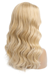 Fototapeta premium Long Wavy blonde Wig on a Mannequin Head