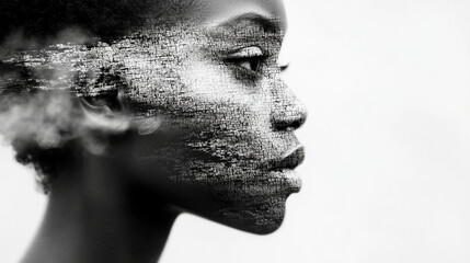 GIRLS' FACES REFLECTING WORDS THAT LOVE