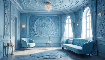 Photo interior modern design room 3d illustration