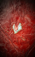 Aerial view of Liaoyang tailings pond, Liaoning Province