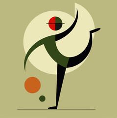 Revolution in interior design: add an abstract dance poster with olive accents to your home
