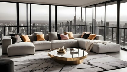 Photo interior modern design room 3d illustration