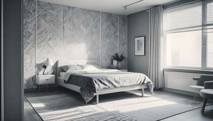 Photo interior modern design room 3d illustration