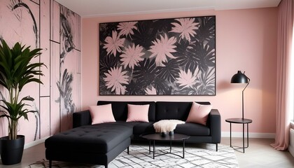 Photo interior modern design room 3d illustration