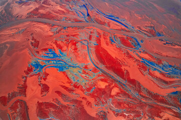 Aerial view of Liaoyang tailings pond, Liaoning Province © 大 李