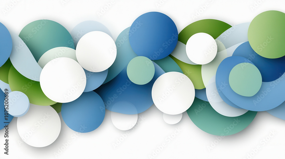 Poster sleek abstract backdrop featuring blurred shapes in blue and green tones, creating harmonious and mo