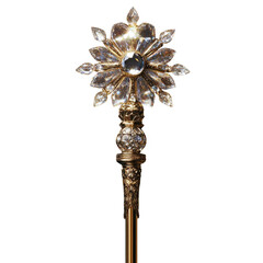 Opulent Floral Scepter: A Regal Ornamental Display of Radiance and Grandeur
