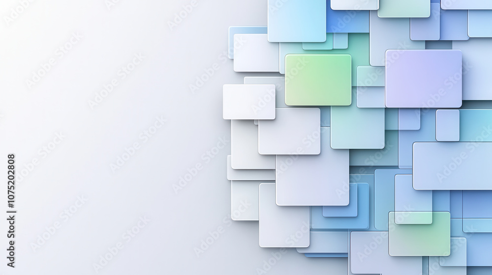 Poster modern abstract design featuring layered geometric shapes in soft colors. this high tech background 