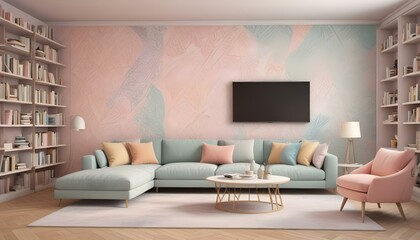 Photo interior modern design room 3d illustration