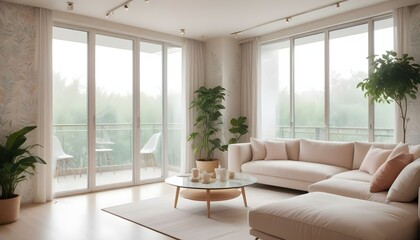 Obraz premium Photo interior modern design room 3d illustration