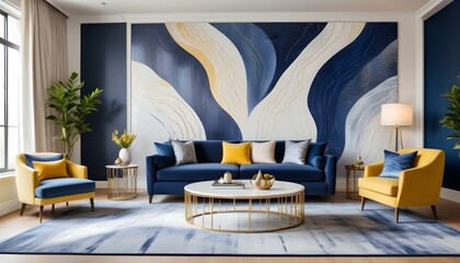 Photo interior modern design room 3d illustration