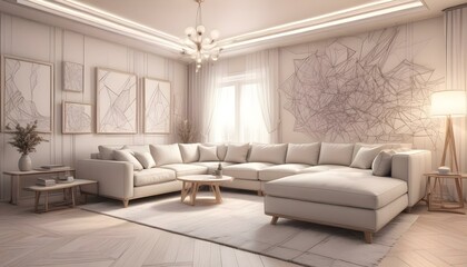 Photo interior modern design room
