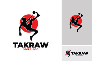 Obraz premium Sport logo - Takraw player logo design vector