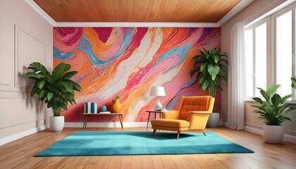 Photo interior modern design room 3d design