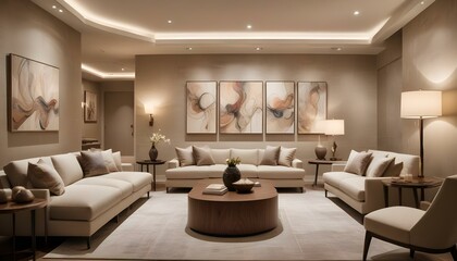 Fototapeta premium Photo interior modern design room 3d design