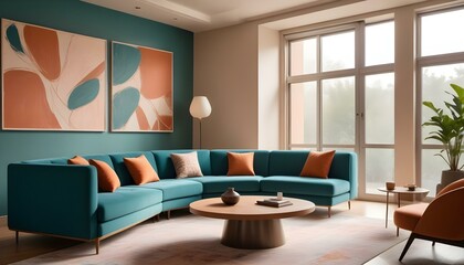 Photo interior modern design room 3d design