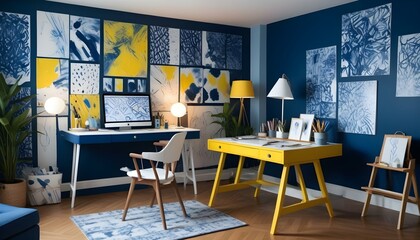 Photo interior modern design room 3d design
