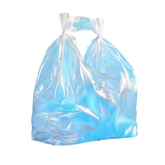 Transparent Plastic Bag with Blue Content
