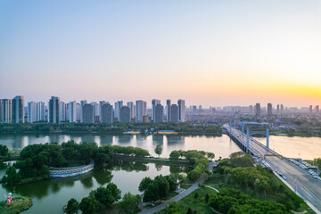 Landscape of Taizi River in Liaoyang, Liaoning province