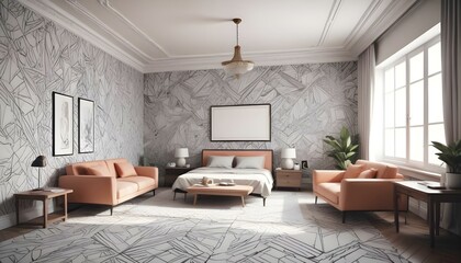 Photo interior modern design room 