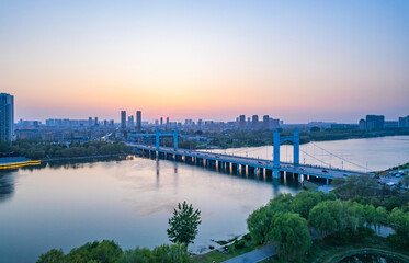Naklejka premium Landscape of Taizi River in Liaoyang, Liaoning province