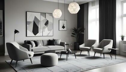 Photo interior modern design room 
