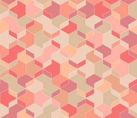 abstract geometric shapes. vector seamless pattern. peach color illustration. repetitive background. fabric swatch. wrapping paper. continuous print. design template for home decor, textile, linen